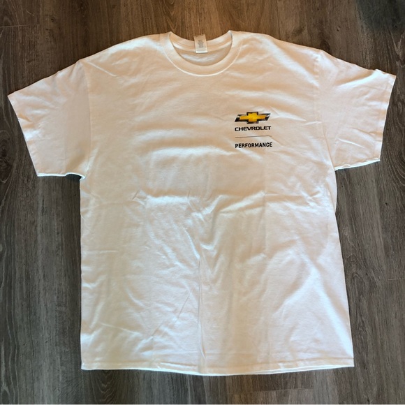 VINTAGE Gildan Chevrolet Performance Racing White Tshirt Size XL - Picture 2 of 7